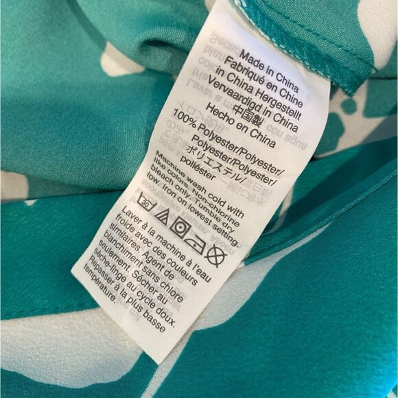 J. Crew NWT Sz S Green White Floral Cottagecore Flowy Silky Midi Skirt - Picture 5 of 5